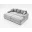 Canapé en velours côtelé doux et extensible, 2 pour le salon, rétro moderne beige avec coussins, 2 cinémas maison, noir-1341773021-1341773020