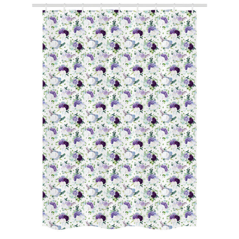 Stefanie Geometric Shower Curtain with Hooks Included, 54" W x 78" L