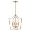 Lustre candélabre en métal 4 lumières Ilvo