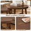 Ensemble de 2 tables gigognes rondes en noyer avec 2 tables gigognes 47,2 x 27,6 x 18,1
