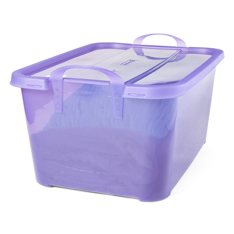 Stackable Closet Storage Box , Purple, 55