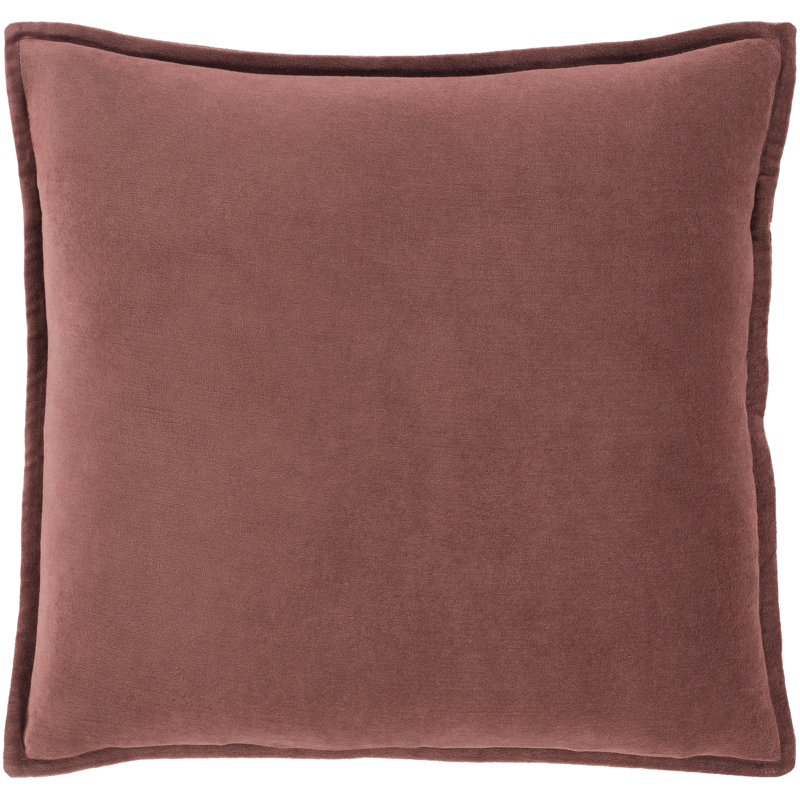 Norwin Cotton Reversible Pillow Cover, 18" x 18", Rust