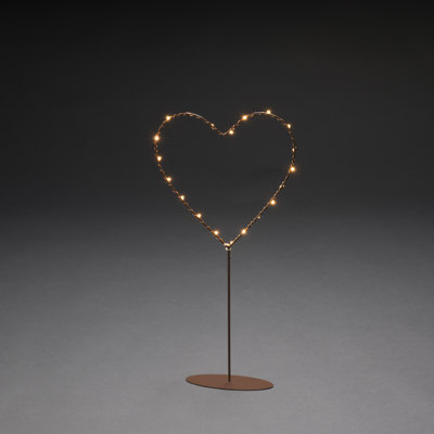 Heart LED Light with Timer - 40cm, 20 LEDs, Battery Operated