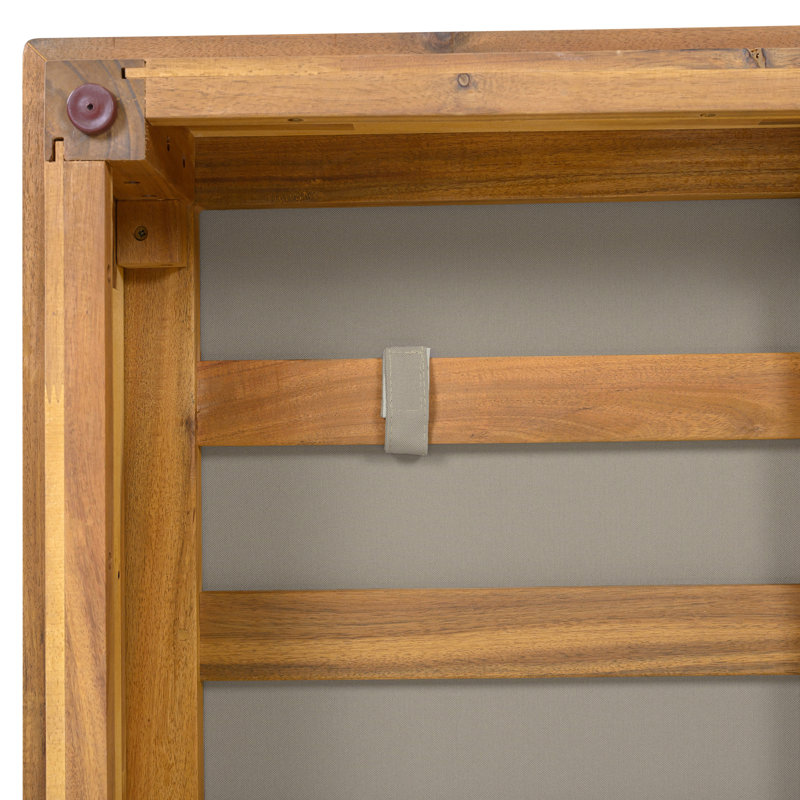 Ensemble de conversation d'extérieur en bois d'acacia avec coussins amovibles 3 pièces Zyla