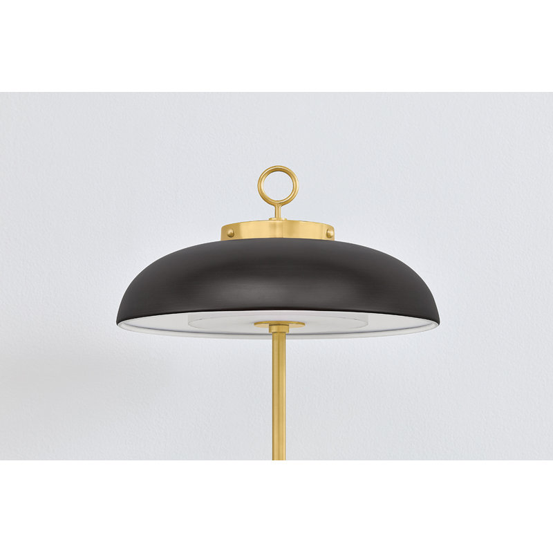 Hector Rechargeable Table Lamp in Aged Brass and Distressed Bronze