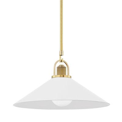 Luminaire suspendu conique à 1 lumière Syosset