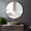 Baum Nordic Round Bathroom Framed Mirror Wall Hanging-1770334507-1770334509