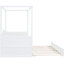 Lit à baldaquin simple avec lit gigogne en blanc - Chambre moderne et élégante Essential Day crée un confort serein