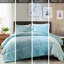 Édredon en fausse fourrure bleu sarcelle - double / grand-121216208