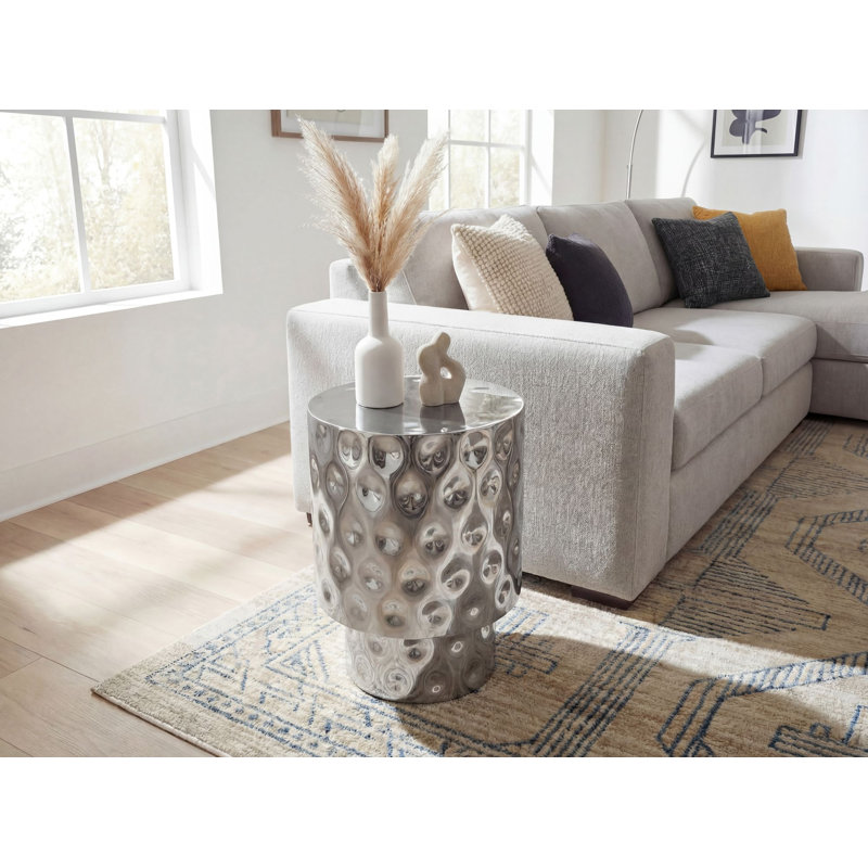 End Table, Silver