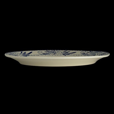 Oval Platter Rolled Edge Blue Mex