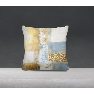 Blois Abstract Spun Polyester Indoor/Outdoor Reversible Throw Pillow