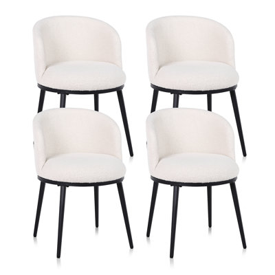 47.5cm H Velvet Upholstered Metal Spindle Side Chair in Brown