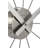 Silver Plug Inn Metallic Spoke Wall Clock