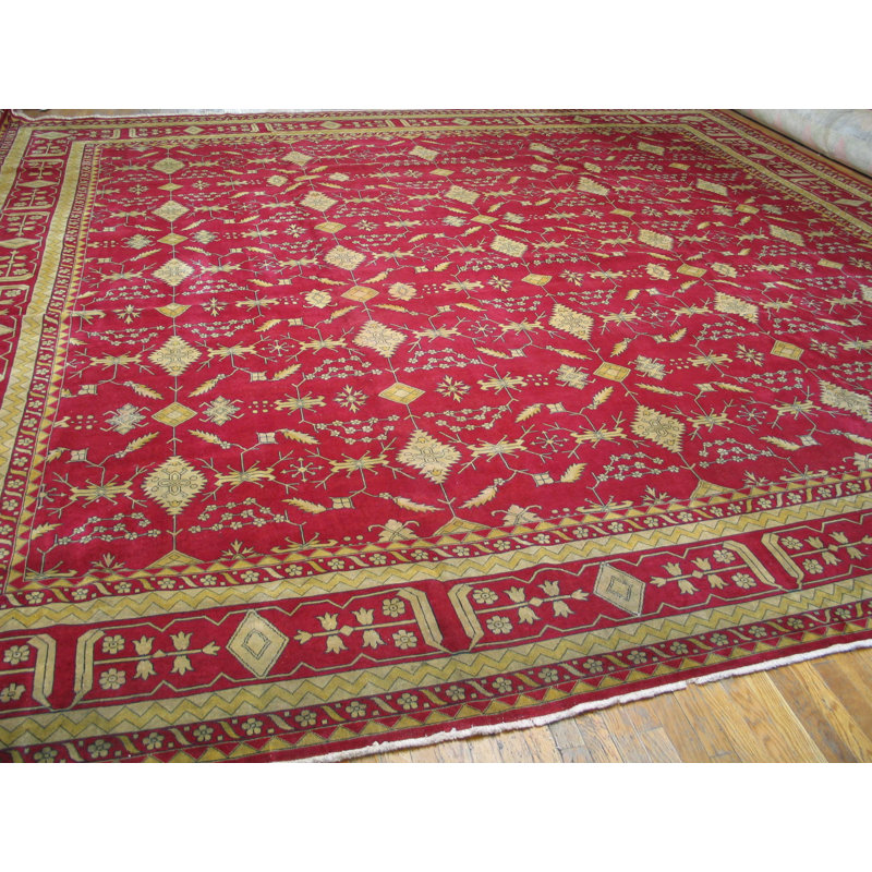 Tapis antique antique noué à la main
