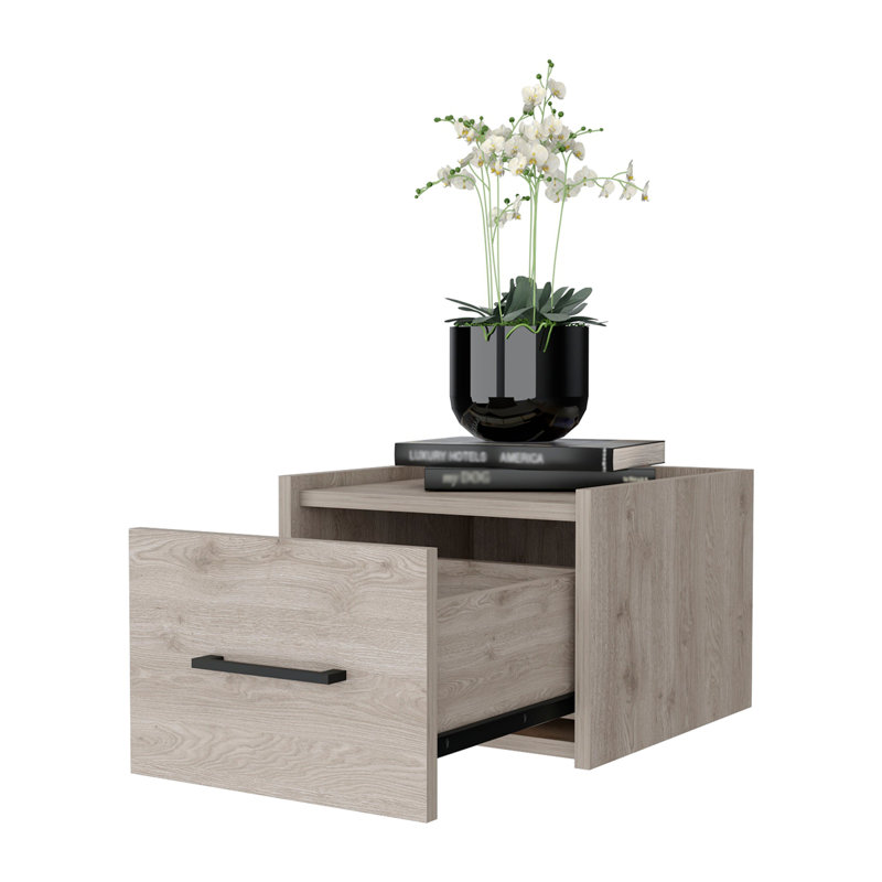 Table de chevet Abida, Gris clair