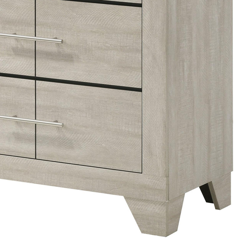 4-Drawer Bedroom Chest Of Drawers Rustic Cream