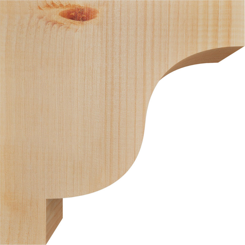 Newport Corbel, H 12 po x l 3,5 po x P 12 po, Sapin de Douglas, Lisse