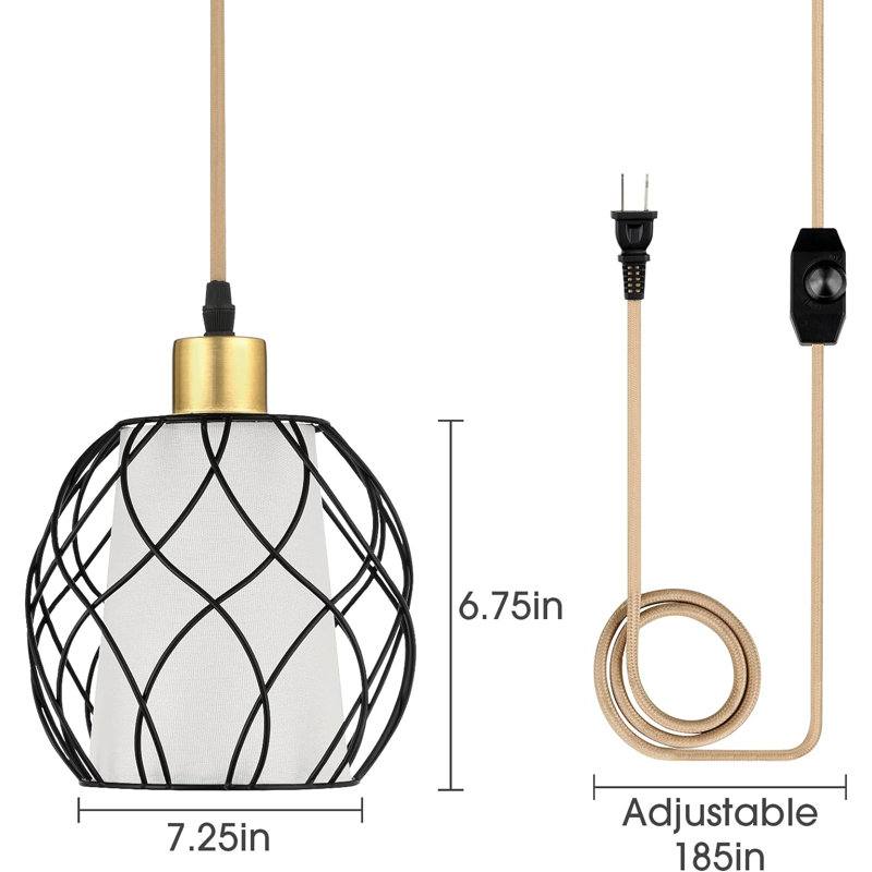 Acesyn - Light Silver Pendant, Gold, Matte Black