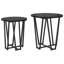  Side Table Set 2 Pcs Old Wood And Black 50 X 50 X 50.5 Cm-2071023655
