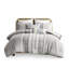 Édredon 100% coton - literie décorative en chenille grise double / grand-119105923