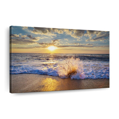 Sunset Over Beach Canvas Print
