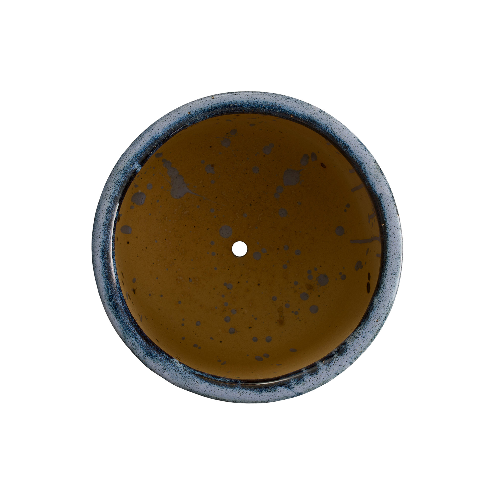 BARREL PLANTER, QUIN BLUE, 16" H x 15" W x 15" D