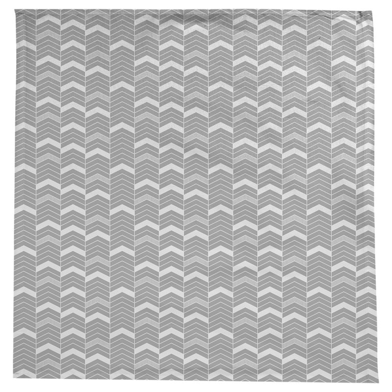 Stephenie Lined Chevrons Tablecloth, Gray