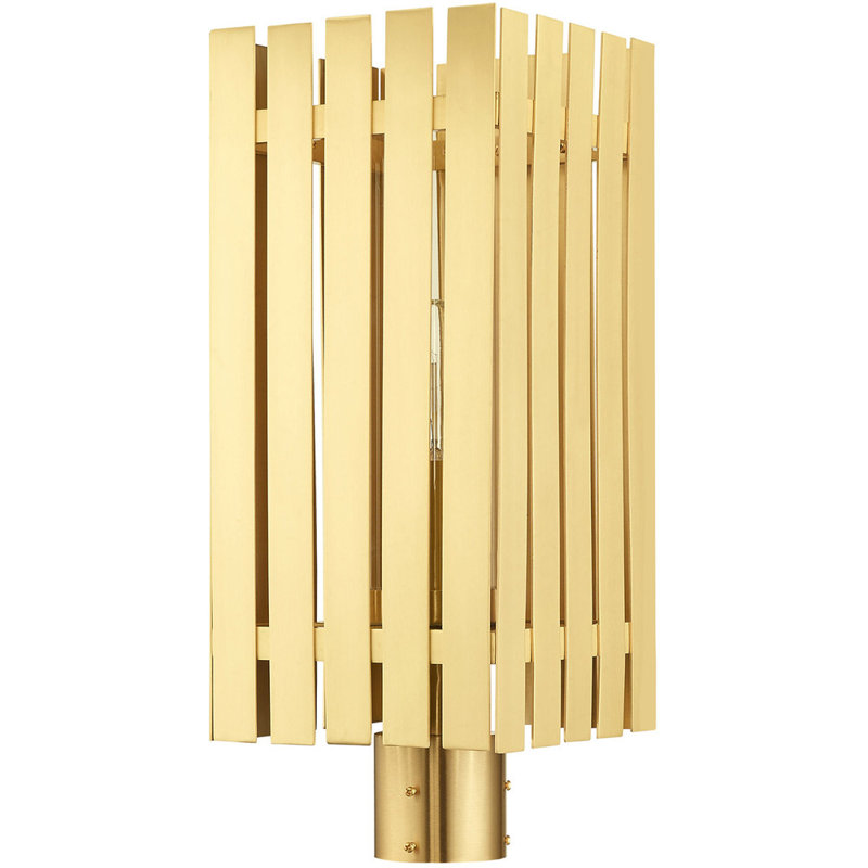 Tête de lanterne câblée à 1 lumière H 19,75 po Sidley, Laiton satiné