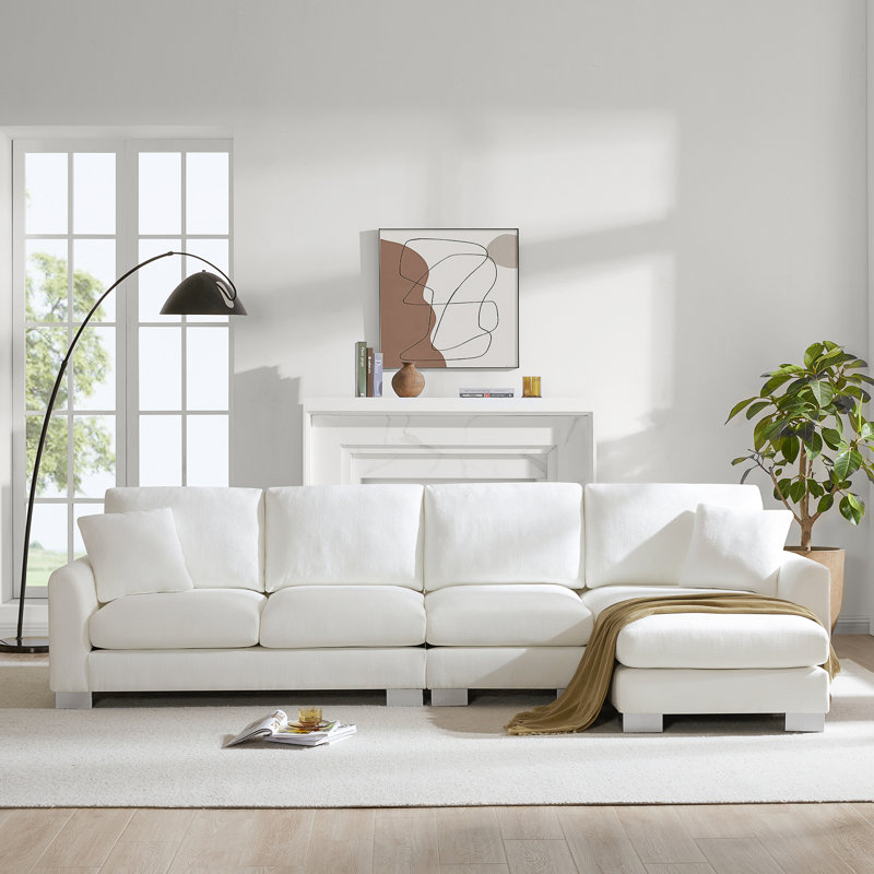 Canapé modulaire surdimensionné 119 * 55 "119, Blanc