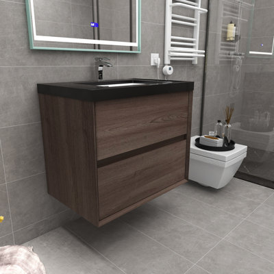 Ensemble de meuble-lavabo mural simple 30 po Corujo-Gunetsreiner Kody