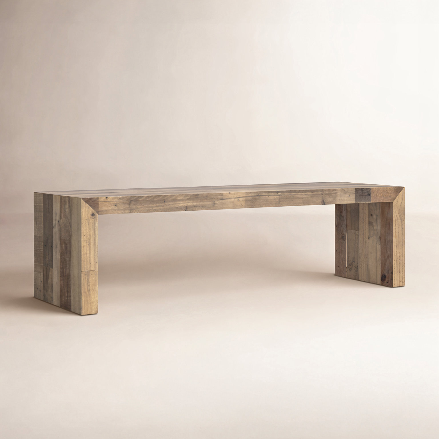 Adene Bench, 18" H x 73" W x 15" D, Brown