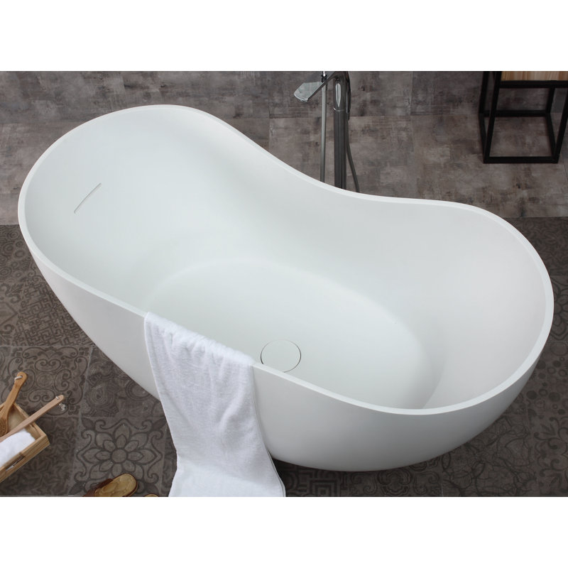 65.75'' x 31.5'' Freestanding Soaking Resin Bathtub