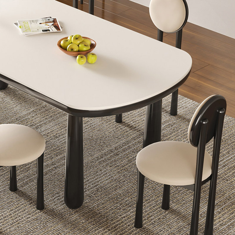 Table de salle à manger simple de style rétro français, H 29,53 po x L 55,12 po x l 31,5 po