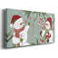 Peppermint Snowman Collection D- Toile tendue avec châssis - Prêt à accrocher