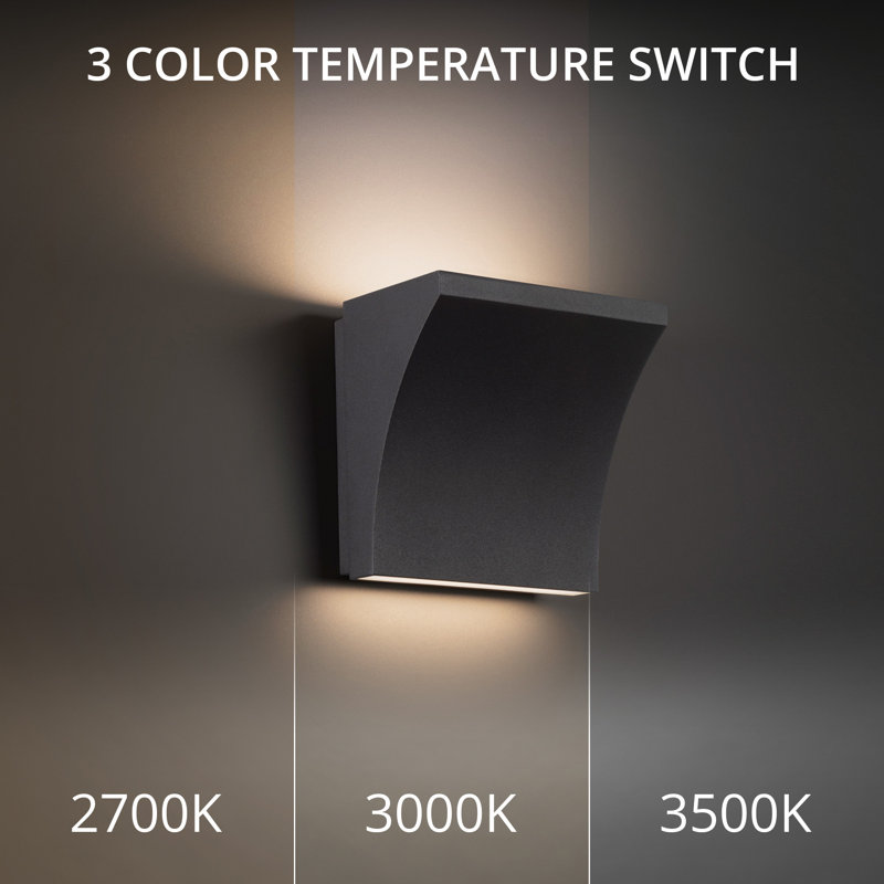 Cornice 2 - Light LED Flush Mounted Sconce, Black, 2700K