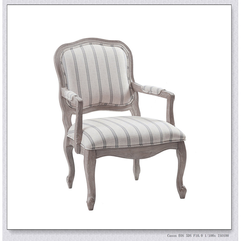 Camel Back Exposed Wood Chair