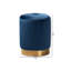 Repose-pieds rond standard capitonné en velours de 12,6 po Leola-476335712