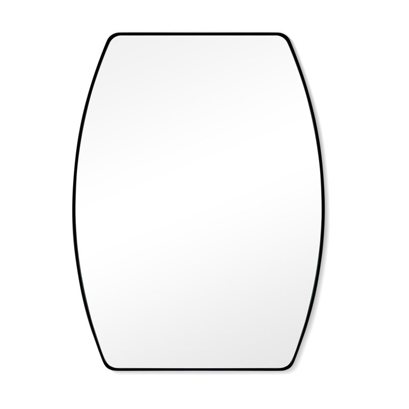 Beveled Mordern Contemporary Accent Mirror, Black