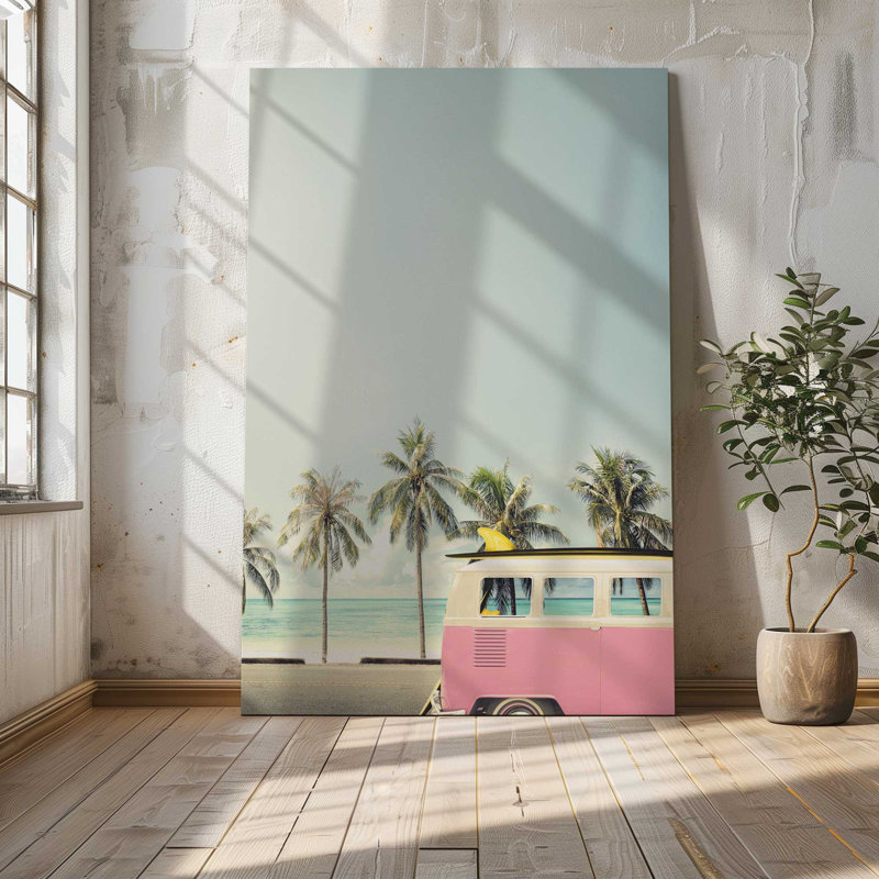 «Pink Wave Rider», grande impression sur toile, H 60 po x l 40 po