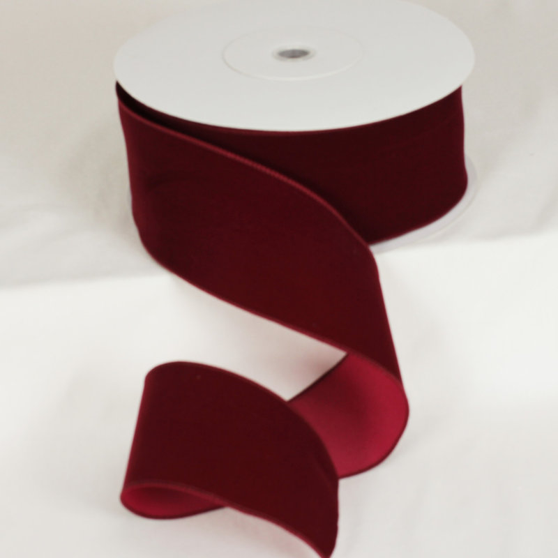 Ruban de velours, H 0,12 po x l 3 po x P 1800 po, Bordeaux