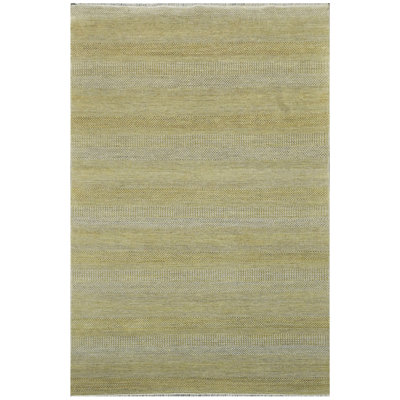 Tapis argenté et doré de haute qualité noué à la main