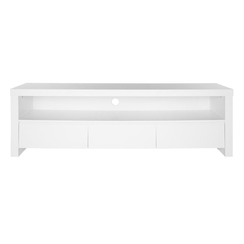 Meuble télé pour téléviseur de 65 po ou moins, Blanc mat