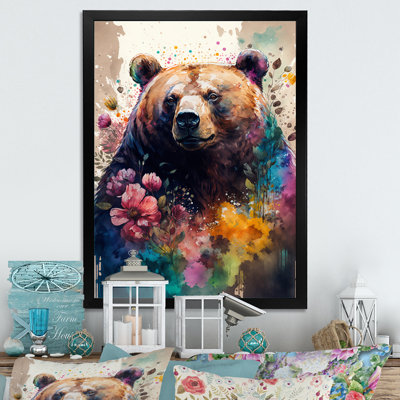 Ours mignon, art floral II - impression
