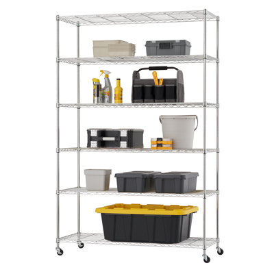  Étagère grillagée à 6 niveaux Nsf 48 po x 18 po x 72 po Basics