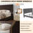 Melaya Wingback Upholstered Platform Bed Frame-628684016-640475838