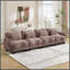 Canapé surdimensionné 4 places en chenille avec soutien lombaire, 4 coussins lombaires raffinés, design ergonomique incurvé, canapé modulaire facile à monter pour salon ou bureau, vert-618239228