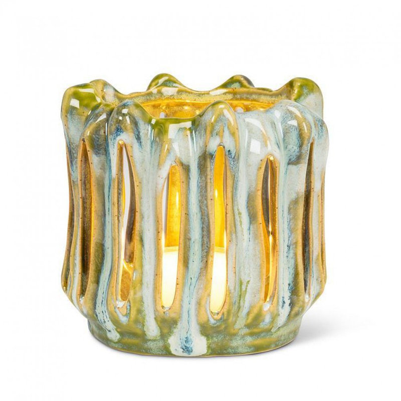 Small Organic Hurricane Candle Holder