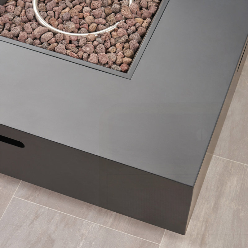 Modern Outdoor Fire Pit, Dark Gray