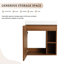 Meuble-lavabo mural moderne 20 po, lavabo en résine, porte, compact, meuble-lavabo couleur noyer 20 po, conception élégante à fermeture en douceur, peu encombrant, pratique, ton